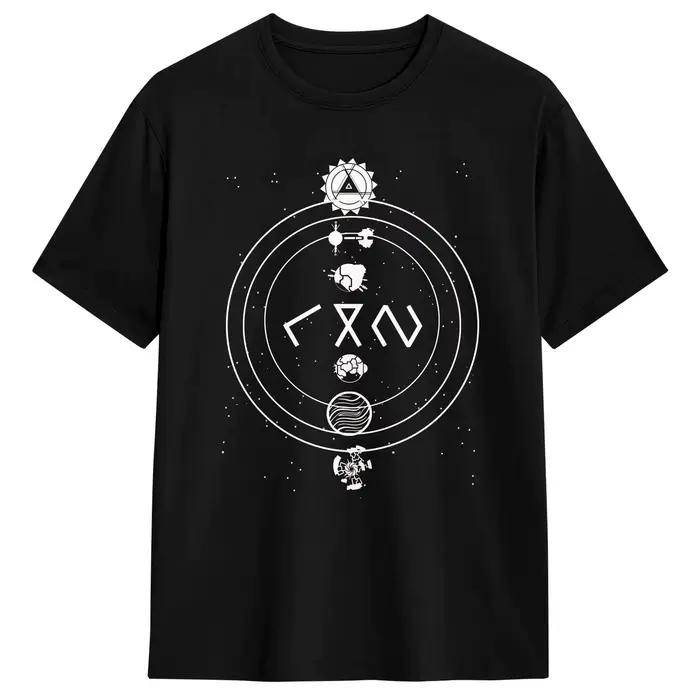 Outer Wilds T-shirts détaillés pour hommes et femmes, t-shirts amusants en coton, col rond, manches 
