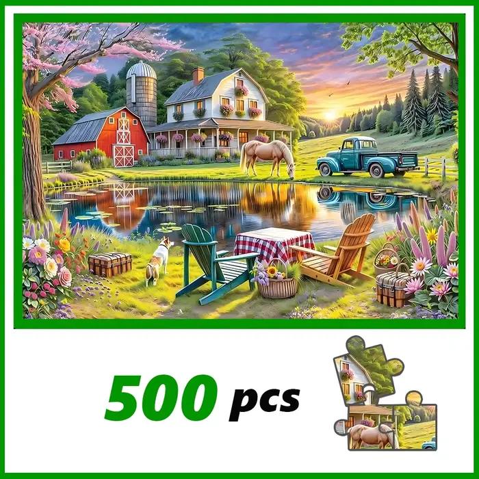 Un puzzle de haute qualité de 500/1000 pièces, parfait pour les adultes, est un jeu familial amusant