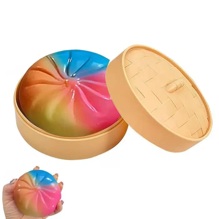 Jouet Squishy Doré Mignon en Forme de Ravioli, Anti-Stress, à Remontée Lente, pour Enfants et Adulte