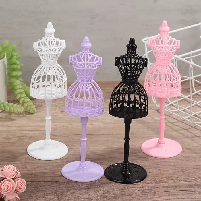 Mannequin modèle creux cintre support étagères pour poupées filles fantaisie poupée affichage robe v