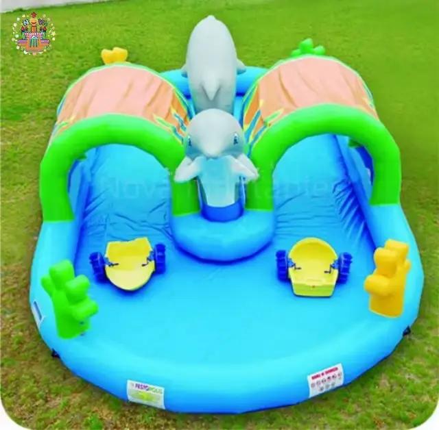Jeux Jeu d'eau gonflable d'intérieur pour enfants - Équipement de jeu d'eau de piscine de dauphins h