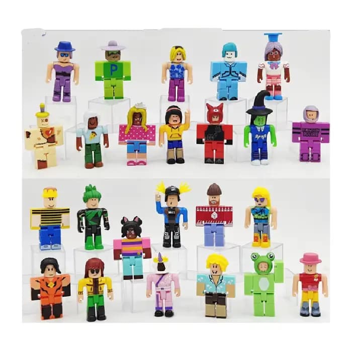 24 figurines de personnages de jeu virtuel Roblox en plastique, emballées dans une boîte, figurines 