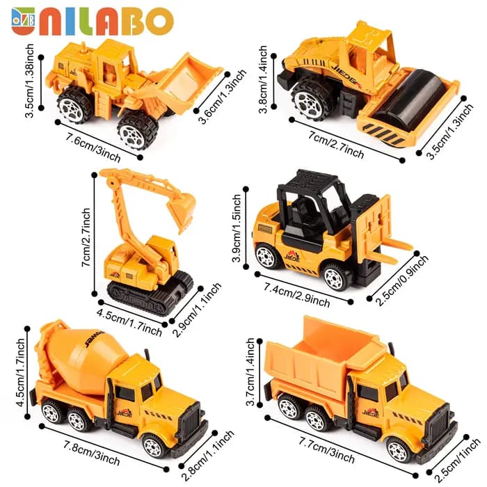 Ensemble de jouets de véhicules de Construction en alliage pour les âges de 3 à 8 ans, jouets avec c