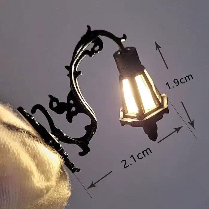 2 pièces maison de poupée applique modèle jardin cour lustre Table de sable lumière LED maison de po