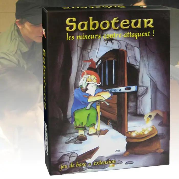 Jeu de société Saboteur Version 1 + 2, jeu de cartes Mine d'or des Nains, jeu de société de duel Sab