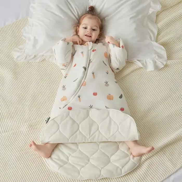 Sac de couchage pour bébé de 0 à 24 mois, avec manches amovibles, couverture anti-coup de pied, sacs