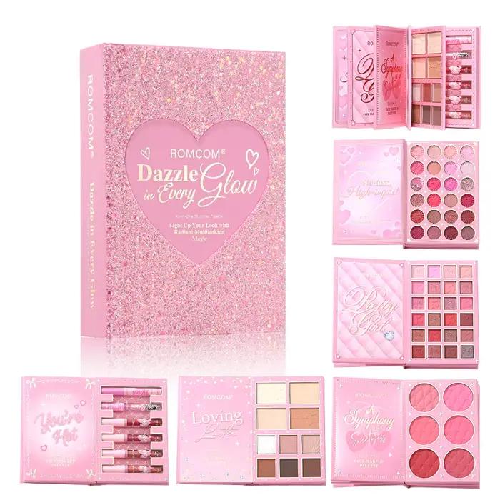 Livre magique de maquillage tout-en-un de 5 pages : kit complet avec fard à paupières multi-ombrage,