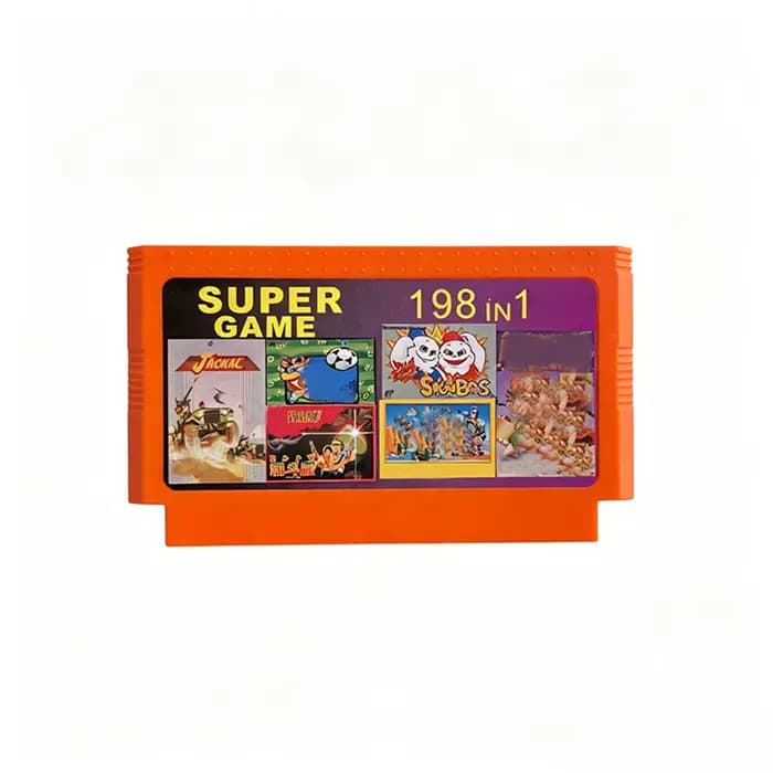 Cartouche de jeu 198-en-1 pour console de jeu 8 bits 60 broches – Collection de jeux de poche multir