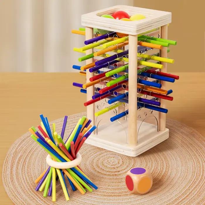 Jouet de jeu de dessin de bâton en bois, jeu de bâtons multicolores, jeu interactif Parent-enfant, e