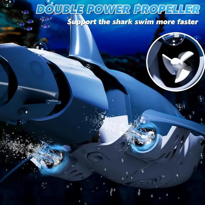 RC requin télécommande baleine pulvérisation eau enfants robot jouet radiocommandé bateaux piscine j