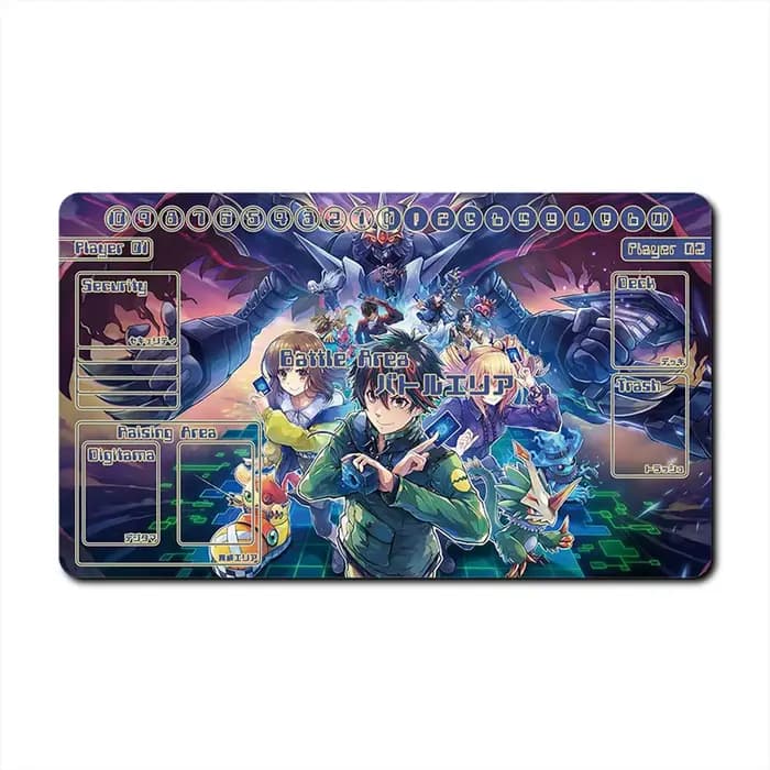 25 Styles 600X350X2Mm bricolage Digimon aventure Agumon carte tapis de combat Tcg joueur unique jeu 