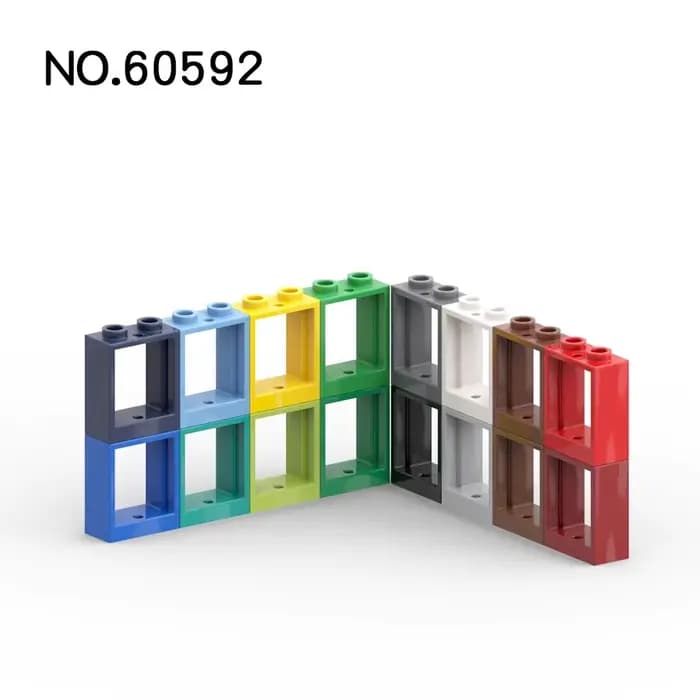 20 piècesMOC pièces 60592 79128 fenêtre 1x2x2 avant plat briques compatibles bricolage blocs de cons
