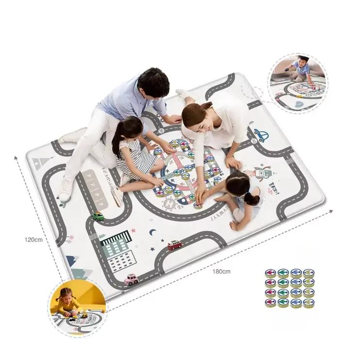 Tapis de jeu extra-large pour bébé, non toxique et imperméable, adapté à l'intérieur et à l'extérieu