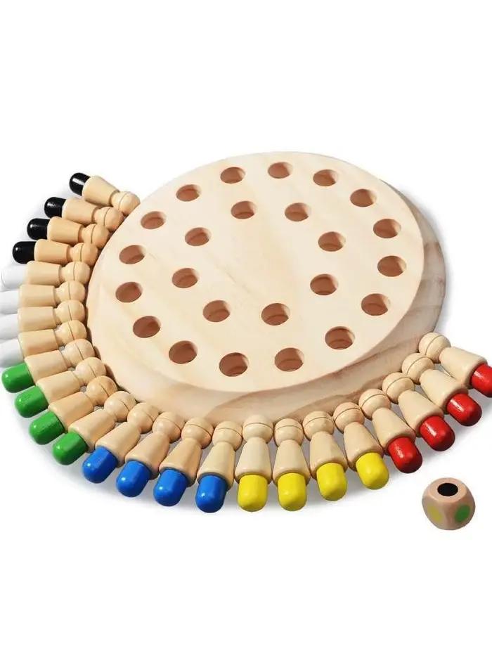 Jouets Puzzle en bois Montessori, apprentissage éducatif, couleur sensorielle BeBe, bâton de mémoire