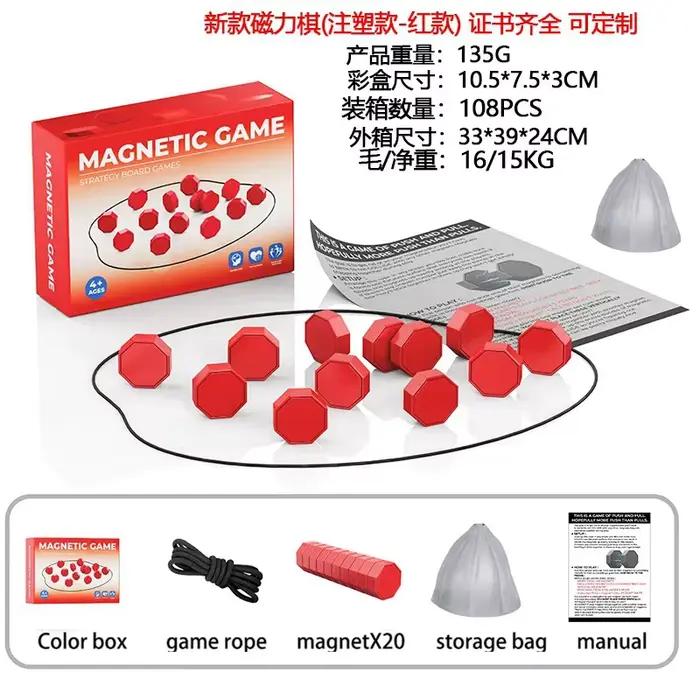 Jeu de société magnétique, jeu de pierres magnétiques interactif, jeu de stratégie pour la famille, 