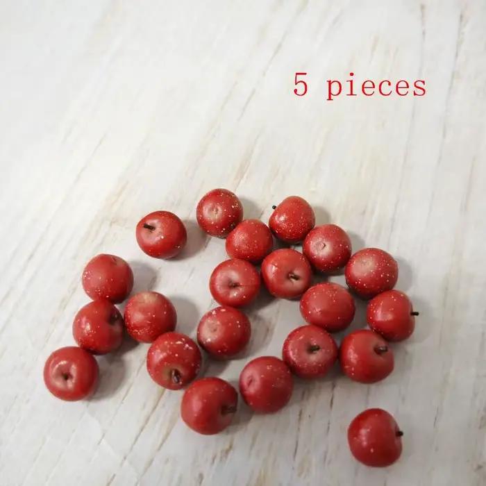 5/10 Pièces Mini Accessoires de Poupée en Forme de Petite Pomme Jouets Miniatures pour Maison de Pou