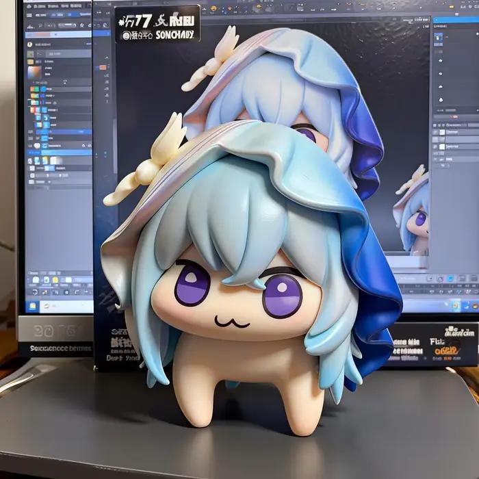 Wuthering The Shorekeeper Compilations Game Waves Anime Q Version Figure Toy Model Desktop Decoratio