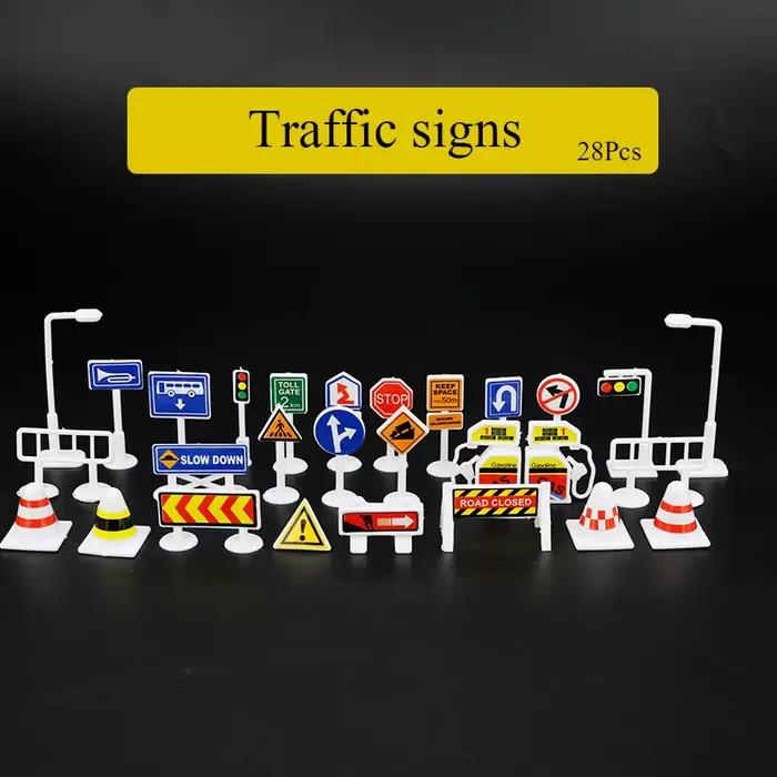 Feu de signalisation éducatif de sécurité, panneaux de signalisation et feux de forces, jouets, barr