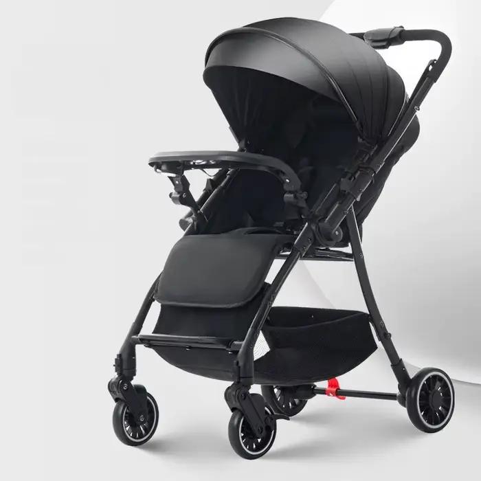 Poussette nouvellement améliorée avec chariot poussoir bidirectionnel à vue élevée qui peut s'asseoi