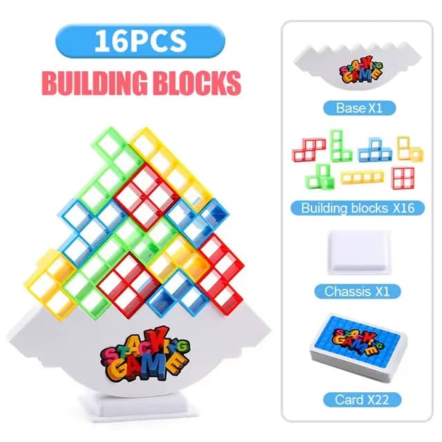 Puzzle jouet tour amusant équilibre empilage bloc de construction brique jeu de société pour enfants