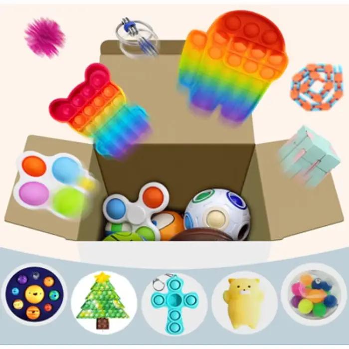 Jouets Fidget aléatoires, paquet de cadeaux mystère, boîte Surprise 300, ensemble de Fidget différen