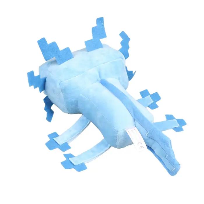 Jouets en Peluche Axolotl bleu 30cm, poupées d'animaux en Peluche Axolotl Kawaii, jeu doux, cadeau d
