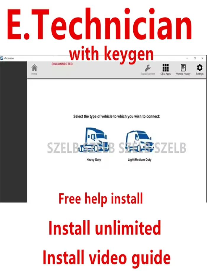 Pour Nexiq E Technician V2.1.7657. +1 PC Installé + Keygen + Guide vidéo d'installation + Aide à l'i