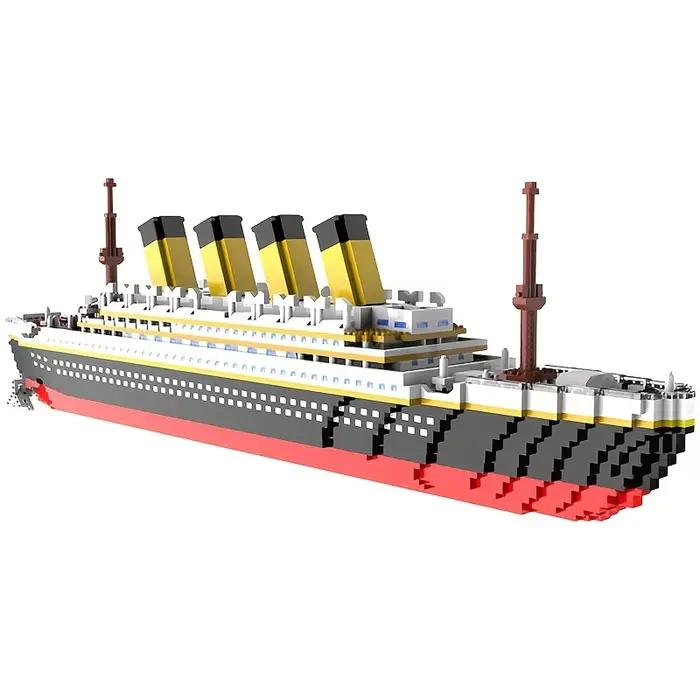 Jouet d'assemblage de blocs de construction, puzzle géant Titanic pour garçon et fille, modèle de ba