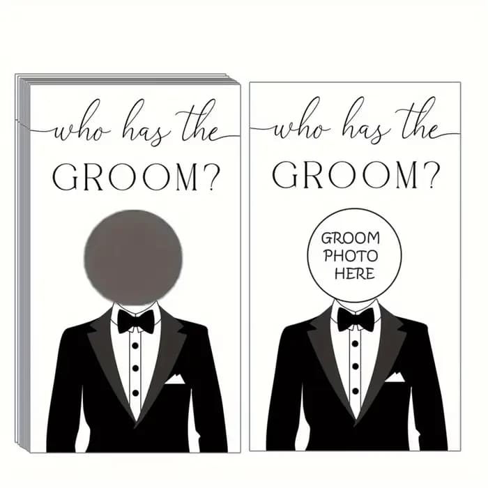 30 pièces, jeux de douche nuptiale-chi a le marié gratter des billets de cartes de célébrités-idées 