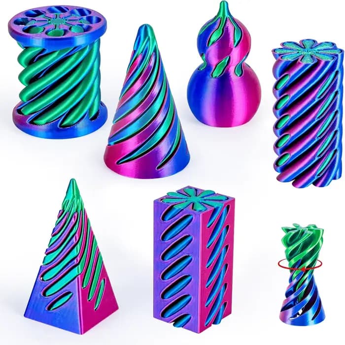 Jouets Fidget coniques en spirale, 6 paquets, imprimés en 3D, pyramide de passage Impossible, pilier