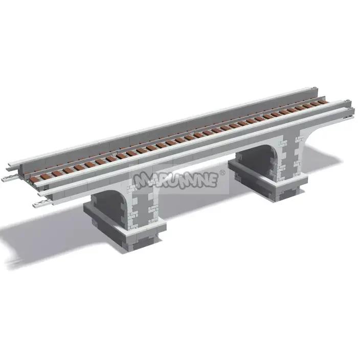 Marumine – Kit de Construction de Train MOC viaduc, 566 pièces, blocs de Construction, briques, pont