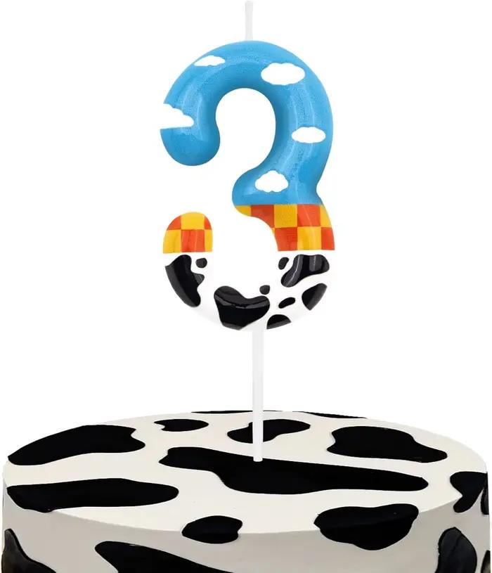 Toy Inspire Game Story 7th Birthday Number, Number les ci-après, Number 7 Candle Cake Toppers for Ca