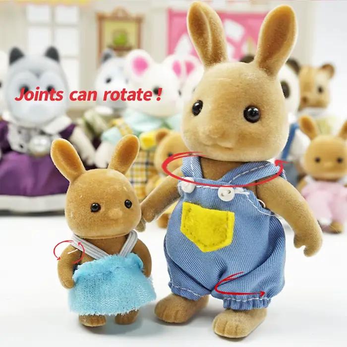 Lapin de pâques 1:12, Simulation forêt, famille, renne, Panda, animaux, maison de poupée, meubles mi