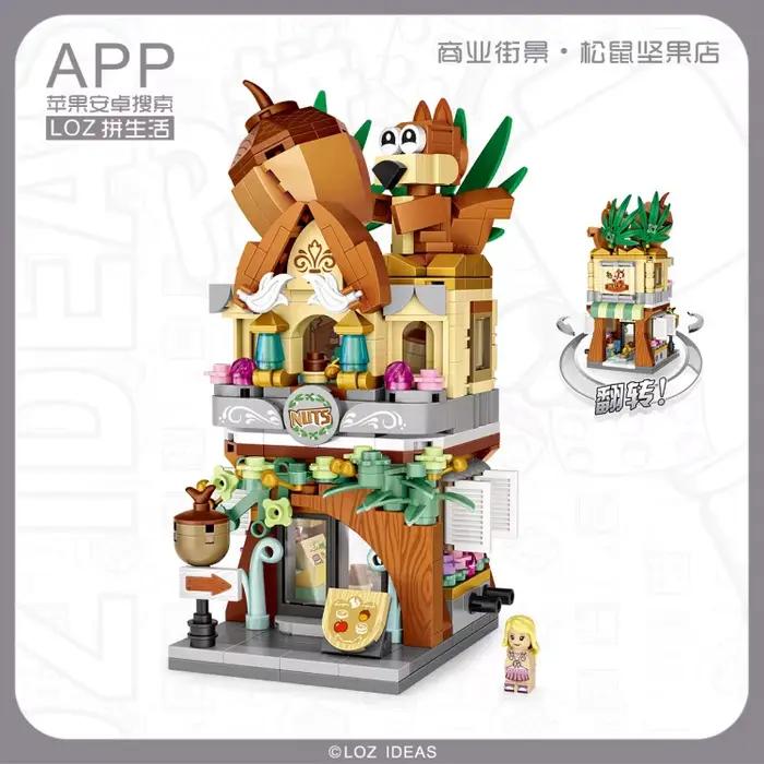 LOZ blocs mignon Mini magasin de rue enfants jouets éducatifs petite boutique Brinquedos modèle briq