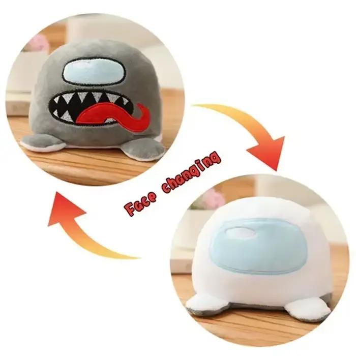 Peluche Double face pour enfants, jouets en peluche doux, cadeaux de noël, décoration de la maison, 