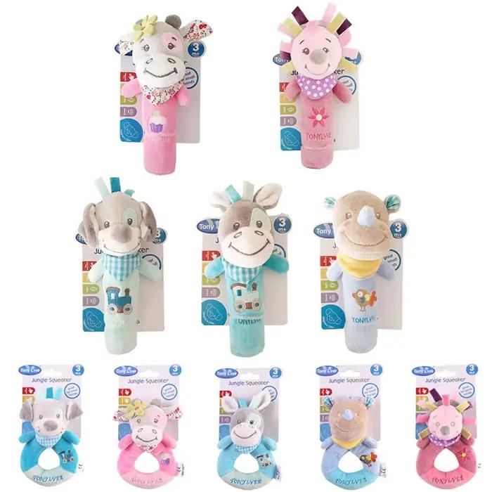 Nouveau bébé Animal main cloche hochet doux hochet jouet nouveau-né éducatif hochet Mobiles bébé jou