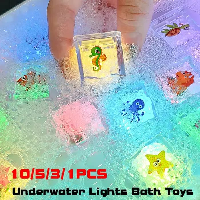 Jouets de bain pour bébé, baignoire lumineuse LED, lumières sous-marines colorées changeantes, jouet