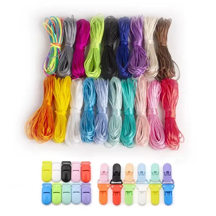 Fermoir en plastique pour mamelon de bébé, 20mm, perles colorées en Silicone, accessoire de fabricat