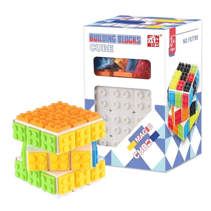 Blocs de construction 3D Puzzle magique Cube 3x3x3 bricolage Fidget jouet brique puzzle professionne