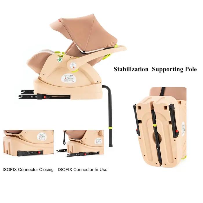 Système de poussette combiné avec siège auto pour bébé, base Isofix, poussette 3 en 1 réversible pou