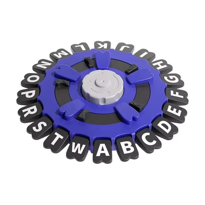 Jeu de société Alphabet Spinning Wheel, 26 lettres à apprendre pour les enfants, jeu éducatif de car