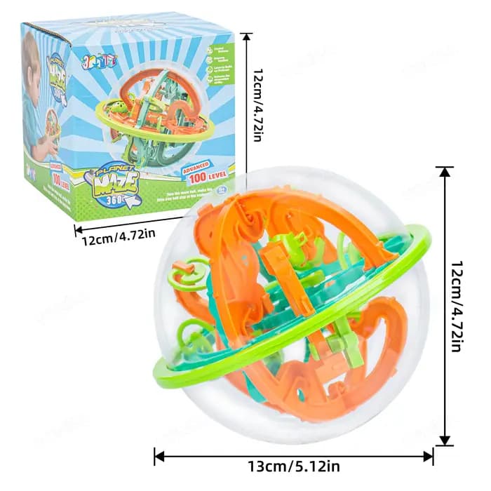 Boule de Puzzle 3D, jeu de cerveau, jouets pour enfants, boule en acier, boule de labyrinthe, jeu de