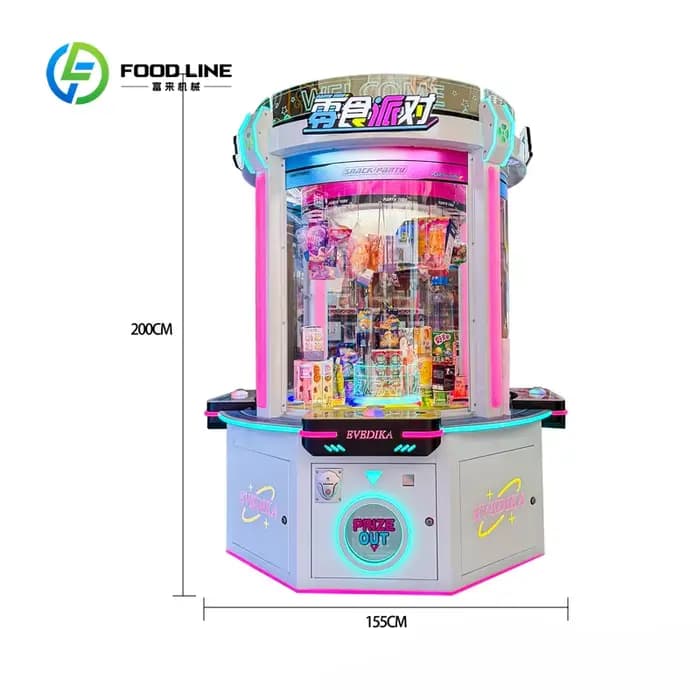 Machine de jeu multijoueur personnalisée avec lumières colorées, équipement interactif d'arcade en m