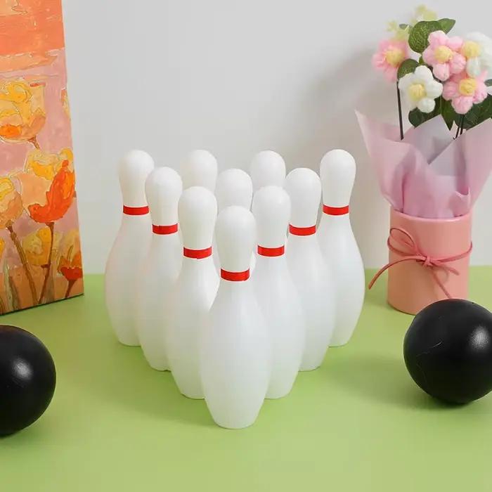 Ensemble de bowling 1/2 set en plastique coloré/blanc