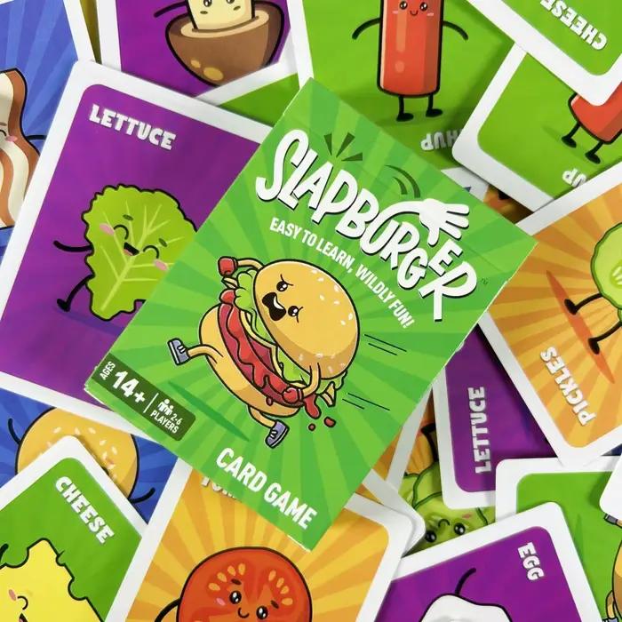 Jeu de cartes Slapburger, fête des familles, jeu de société pour 2 à 6 joueurs