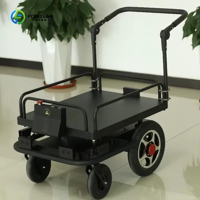 Chariot électrique logistique AGV (véhicule à guidage automatique) commercial personnalisé de 100 kg, robot de suivi pour entrepôt et stockage logistique