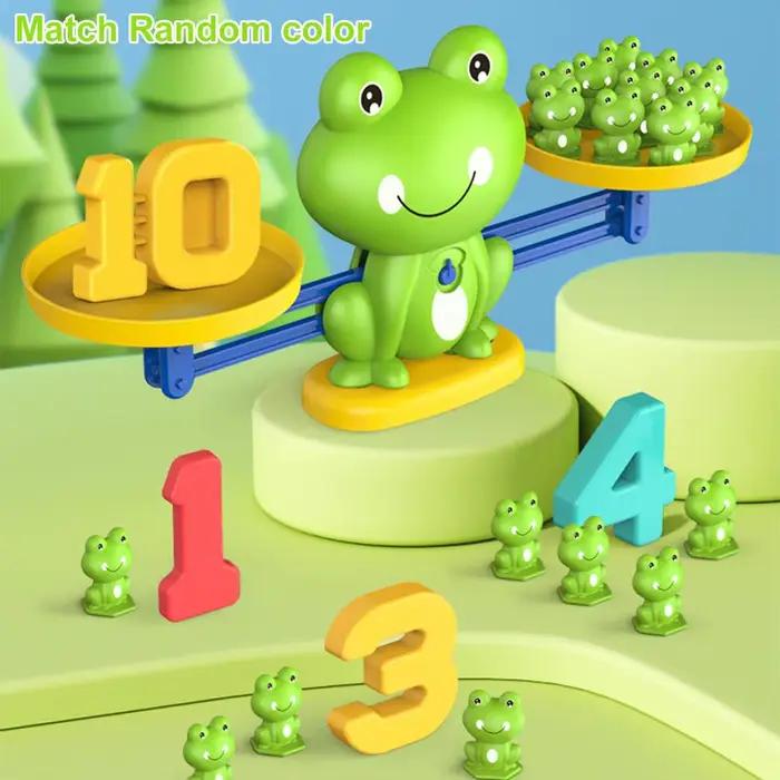 Jouets mathématiques amusants à l'échelle de grenouille pour enfants