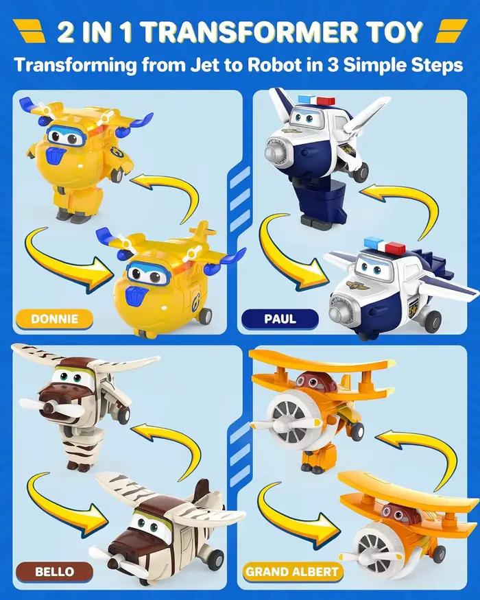 Jouets Super Wings, jouets transformables de 2 pouces