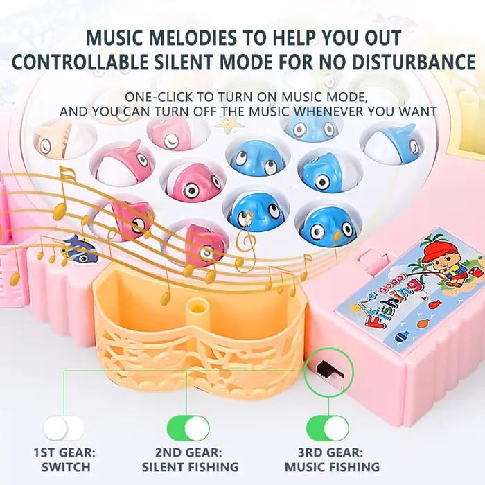 Jeu de pêche musical rotatif
