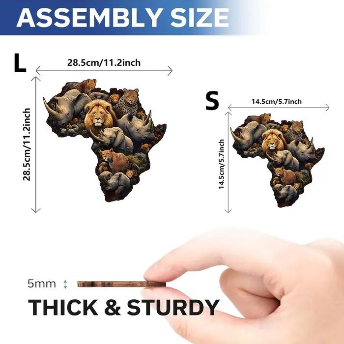 Puzzle en bois du monde Animal
